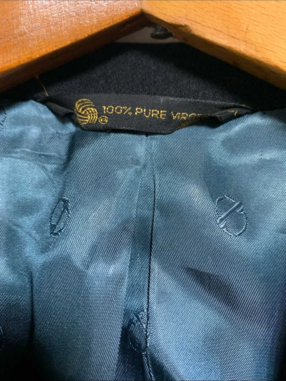 Vintage Christian Dior Paris Black Wool Double Breasted Sport Coat Size 40